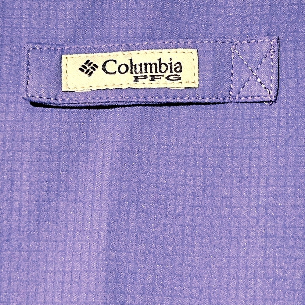 Columbia Women's Performance Fishing Gear Shirt Button Down Lavendar Size L - Picture 5 of 11